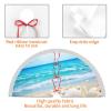 36" Christmas Tree Skirt with Tassel Beach Seashells Starfish Christmas Tree Mat Tree Skirt Ornaments for Holiday Tassel Tree Skirt Xmas Tree Skirt Base Cover for Christmas New Year Decorations view 4