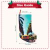 KoNsev 18" Christmas Stocking for Boys Girls Large Xmas Stockings for Family Holiday Christmas Party,Colorful Bus Palm Tree Print view 3