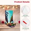 KoNsev 18" Christmas Stocking for Boys Girls Large Xmas Stockings for Family Holiday Christmas Party,Colorful Bus Palm Tree Print view 4
