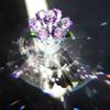 H&D HYALINE & DORA Handcraft Crystal Purple Rose Flower Figurine with Crystal Base, Glass Rose Flower Gift for Women on Christmas Day Mother's Day Wedding Party Valentine's Day view 2