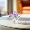 H&D HYALINE & DORA Handcraft Crystal Purple Rose Flower Figurine with Crystal Base, Glass Rose Flower Gift for Women on Christmas Day Mother's Day Wedding Party Valentine's Day view 3