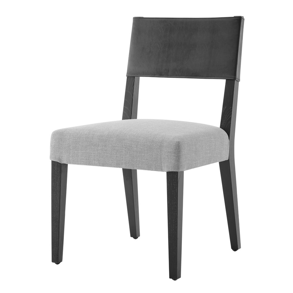 New Pacific Direct Kylo Faux Leather/Linen Dining Side Chair, (Set of 2)