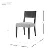 New Pacific Direct Kylo Faux Leather/Linen Dining Side Chair, (Set of 2) view 3
