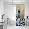 Wewoo Home Japanese Anime Shower Curtains Waves Landscape Shower Curtain for Boys Bathroom Decor Waterproof Polyester Fabric Bathtub Curtains W96xL72in view 2
