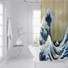 Wewoo Home Japanese Anime Shower Curtains Waves Landscape Shower Curtain for Boys Bathroom Decor Waterproof Polyester Fabric Bathtub Curtains W96xL72in view 3