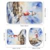 Dunmat Watercolor Lighthouse Shower Curtain Set for Bathroom view 3