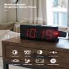 OnLyee Projection Alarm Clock for Bedroom,LED Digital Clock on Ceiling Wall with USB Phone Charging,Battery Backup,180 Rotatable Projector& Dimmer,12/24H,DST,Snooze,Dual Loud Bedside Heavy Sleeper view 3