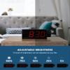 OnLyee Projection Alarm Clock for Bedroom,LED Digital Clock on Ceiling Wall with USB Phone Charging,Battery Backup,180 Rotatable Projector& Dimmer,12/24H,DST,Snooze,Dual Loud Bedside Heavy Sleeper view 4