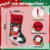 Personalized Christmas Stocking,18 Large Custom Name Cartoon Stockings, Snowman Deer Santa Xmas Stocking for Kids,Holiday and Family Stocking for Fireplace Holiday Party Decoration (5 Pcs) view 3