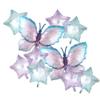 40 Inch Butterfly Foil Balloons, 2PCS Giant Pink Butterfly Balloons 10Pcs 18 Inch Crystal Star Bubble Balloons for Butterfly Theme Birthday Party Decorations Fairy Pink Party view 1