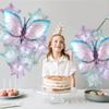 40 Inch Butterfly Foil Balloons, 2PCS Giant Pink Butterfly Balloons 10Pcs 18 Inch Crystal Star Bubble Balloons for Butterfly Theme Birthday Party Decorations Fairy Pink Party view 4