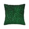AdaNti Green Sequin Sparkle Print Throw Pillow Cover Square Soft Cushion Cover Throw Pillow Case for Home Decor Living Room Bed Couch Car 16"x16" view 1