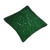 AdaNti Green Sequin Sparkle Print Throw Pillow Cover Square Soft Cushion Cover Throw Pillow Case for Home Decor Living Room Bed Couch Car 16"x16" view 2