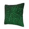 AdaNti Green Sequin Sparkle Print Throw Pillow Cover Square Soft Cushion Cover Throw Pillow Case for Home Decor Living Room Bed Couch Car 16"x16" view 3