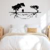 Tree of Life Metal Wall Art, Family Tree Wall Decor, Trees Together Metal Wall Decor, Metal Tree Silhouette, Wedding Gift, Housewarming Gift, Metal Wall Art For Living Room (White, 12"x24"|30x60cm) view 2