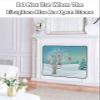Christmas Winter Magnetic Fireplace Cover 51"x39",Decorative Fireplace Blanket Insulation Cover for Heat Loss,Indoor Outdoor Fireplace Draft Stopper Covers Protectors,Foresr Snowy Tree Animal Red Bird view 3