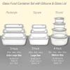 EcoEvo Glass Food Containers with Glass Lid, Microwave Safe Food Storage Container Set, 3 Pack of Large Size, Food Storage Containers with Lids, Meal Prep containers with Leak Proof Lid. view 3
