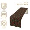 African Table Runner Juneteenth Black History Month Red Yellow Green Decoration for Home Party Kitchen Dining Table 13x70 inch view 2