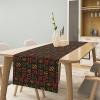 African Table Runner Juneteenth Black History Month Red Yellow Green Decoration for Home Party Kitchen Dining Table 13x70 inch view 4