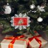 2023 Snowflake Ornament Christmas Tree Hanging Ornament Merry Christmas Rectangle Ornaments Xmas Keepsake Gift for Tree Party Home Holiday Hanging Decoration Robin Botanical Leaves Red Texture view 4