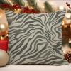 WoGuangis Tiger Stripes Cream Muted Beige Throw Pillow Cover Animal Print Tiger Spots Throw Pillow Chinoiserie Chic White Linen Throw Pillow Case for Office Car Chair Sofa 24x24in view 4