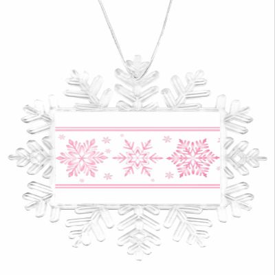 2023 Snowflake Ornament Christmas Tree Hanging Ornament Christmas Rectangle Ornaments Xmas Keepsake Gift for Tree Party Home Holiday Hanging Decoration Winter Pink Snowflakes Striped Minimalist
