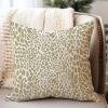 WoGuangis Linen Color Cheetah Animal Print Leopard Throw Pillows Leopard Print Animal Spots Pillow Cover Case Chinoiserie Asian Pillows Farmhouse Linen Throw Pillow Covers for Chair 24x24in view 2