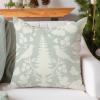 WoGuangis Throw Pillow Covers Aquamarine and Ivory Bird Flower Throw Pillow Cushion Chinoiserie Style Throw Pillows Chinoiserie Botanicals and Bird Pillowcases for Home Sofa 24x24in view 3