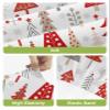 Anzona Red Grey Christmas Tree Bar Stool Cover Set of 6, Xmas Tree Winter Snowflake Stretch Bar Chair Cover, Removable Washable Pub Counter Stool Chair Slipcover for Kitchen Dining Room Pub Cafe view 4