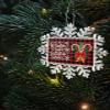 2023 Snowflake Ornament Christmas Tree Hanging Ornament Red Black Buffalo Plaid Rectangle Ornaments Xmas Keepsake Gift for Tree Party Home Holiday Hanging Decoration Holly Christmas Snowflakes view 3