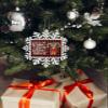 2023 Snowflake Ornament Christmas Tree Hanging Ornament Red Black Buffalo Plaid Rectangle Ornaments Xmas Keepsake Gift for Tree Party Home Holiday Hanging Decoration Holly Christmas Snowflakes view 4