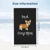 I'm A Corgi Mom Lightweight Quick Dry Super Absorbent Microfiber Absorbent Shower Towel 32x52inch Bath Towel view 4