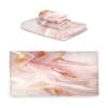 Flradish Pink Gold Marble Towels 3 Pack Bath Towels for Bathroom Set Soft Cotton Highly Absorbent Lightweight & Quickdry Towel Set 1 Bath Towel,1 Hand Towel,1 Washclothe view 2