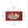 2023 Snowflake Ornament Christmas Tree Hanging Ornament Botanical Flower Rectangle Ornaments Xmas Keepsake Gift for Tree Party Home Holiday Hanging Decoration Christmas Robins Bells Red Plaid view 1