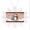 2023 Snowflake Ornament Christmas Tree Hanging Ornament Christmas Rectangle Ornaments Xmas Keepsake Gift for Tree Party Home Holiday Hanging Decoration Snowman Robin Red Plaid Retro Wooden Grain view 1