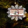 2023 Snowflake Ornament Christmas Tree Hanging Ornament Christmas Rectangle Ornaments Xmas Keepsake Gift for Tree Party Home Holiday Hanging Decoration Snowman Robin Red Plaid Retro Wooden Grain view 2