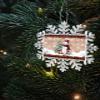 2023 Snowflake Ornament Christmas Tree Hanging Ornament Christmas Rectangle Ornaments Xmas Keepsake Gift for Tree Party Home Holiday Hanging Decoration Snowman Robin Red Plaid Retro Wooden Grain view 3