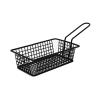 CanEve Chip Basket Mini Rectangular Fried Basket with Handle Creative Black French Fries Basket Multi-Purpose Stainless Steel Snack Display Basket Kitchen Cooking Tools Basket view 1