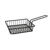 CanEve Chip Basket Black Square Fried Basket with Handle Creative Stainless Steel French Fries Basket Mini Snack Basket for French Fries, Chicken Nuggets Kitchen Cooking Tools Basket view 1