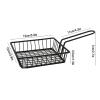 CanEve Chip Basket Black Square Fried Basket with Handle Creative Stainless Steel French Fries Basket Mini Snack Basket for French Fries, Chicken Nuggets Kitchen Cooking Tools Basket view 2
