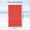 ADTEMP Red and White Polka Dot Lightweight Quick Dry Super Absorbent Microfiber Absorbent Shower Towel 32x52inch Bath Towel view 4