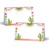 Fiesta Table Place Cards - 25PCS Tent Cards - Taco Cactus Mexican Themed Food Lables - Name Place Cards for Table Setting - Name Cards for Birthday Party Baby Shower - Scored for Easy Folding -07 view 1