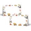 Construction Table Place Cards - 25PCS Tent Cards - Dump Truck Themed Food Lables - Name Place Cards for Table Setting - Name Cards for Birthday Party Baby Shower - Scored for Easy Folding -02 view 1