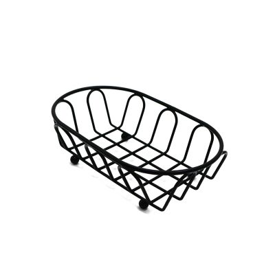 CanEve Chip Basket Black Stainless Steel French Fries Baskets Multipurpose Oval Fried Food Snack Baskets for Restaurants, Households, Snack Bars Kitchen Cooking Tools Basket
