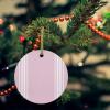 2024 Christmas Ornament Xmas Tree Hanging Accessories,Pink Stripes Farmhouse Style Christmas Tree Round Ceramic Ornaments for Holiday Party Home Decor,Modern Geometric Minimalism view 2