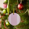 2024 Christmas Ornament Xmas Tree Hanging Accessories,Pink Stripes Farmhouse Style Christmas Tree Round Ceramic Ornaments for Holiday Party Home Decor,Modern Geometric Minimalism view 4