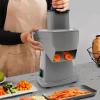 200W Commercial Vegetable Dicer Chopper, Multifunctional Food Processor, Electric Potato Cutter Semi-Automatic Onion Slicer and Dicer with 5 Blades,140rpm view 3
