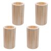 Antrader 4Pcs Round Bed Risers,Wood Risers,Furniture Risers for Couch/Sofa/Bed/Desk/Table(Rise up 4 Inch/10cm),Inner Diameter 6cm view 1