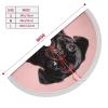 Cute Black Pug Christmas Tree Skirt 36" Xmas Tree Skirt Gorgeous Edge Tassel Christmas Tree Mat for Holiday Party Christmas Decorations for Xmas Tree Christmas Ornaments view 2