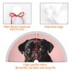Cute Black Pug Christmas Tree Skirt 36" Xmas Tree Skirt Gorgeous Edge Tassel Christmas Tree Mat for Holiday Party Christmas Decorations for Xmas Tree Christmas Ornaments view 4